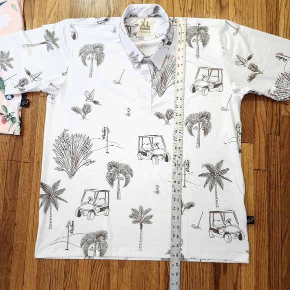 CONDOR Mens Performance Golf Polos Size XL Parrots Pink White Partner - Picture 6 of 10